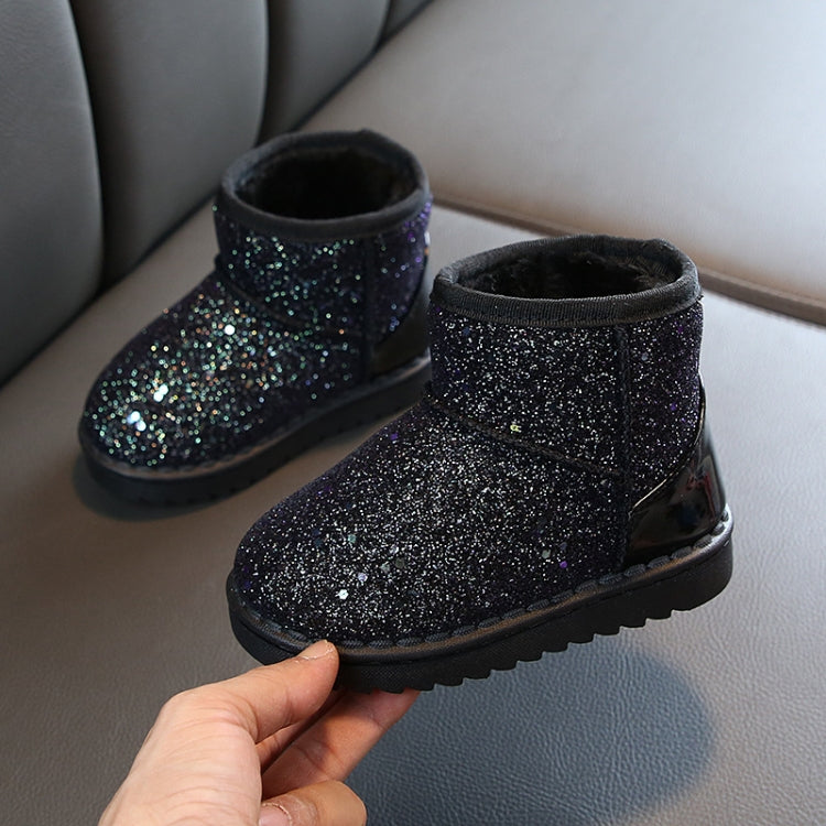 Winter Sequins Padded Warm Snow Boots For Children, Size: 34 Yards 20.1cm