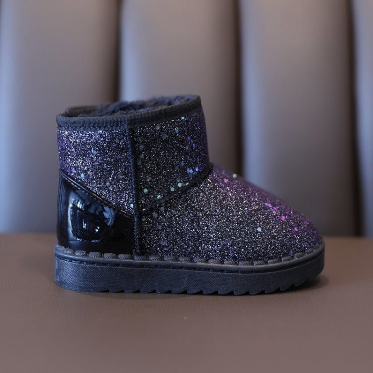 Winter Sequins Padded Warm Snow Boots For Children, Size: 34 Yards 20.1cm