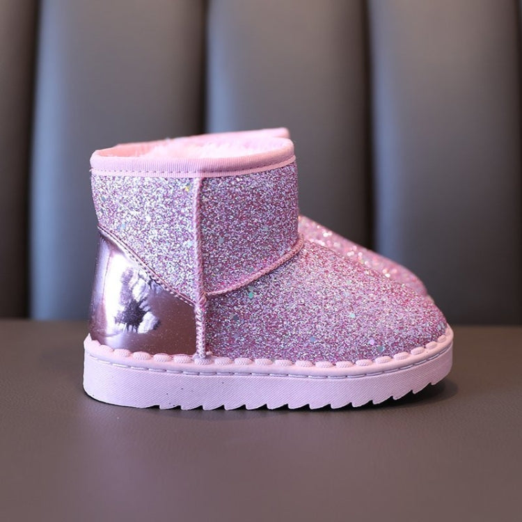 Winter Sequins Padded Warm Snow Boots For Children, Size: 34 Yards 20.1cm