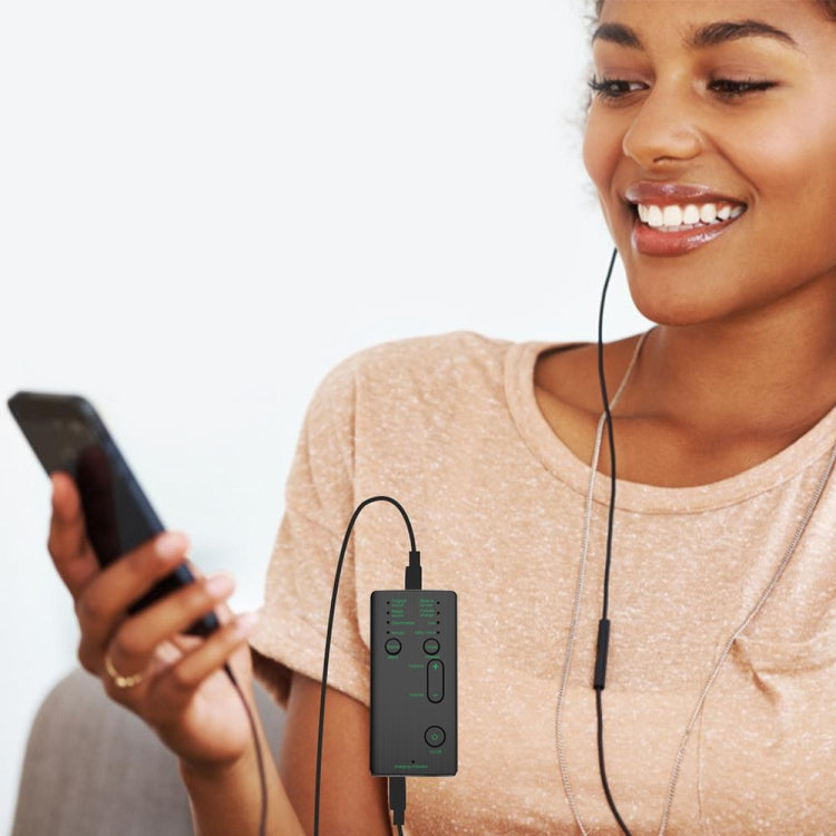 Mobile Phone Voice Changer Portable Sound Card Anchor Live Broadcast  K Song Game Voice Changer Mic Tool