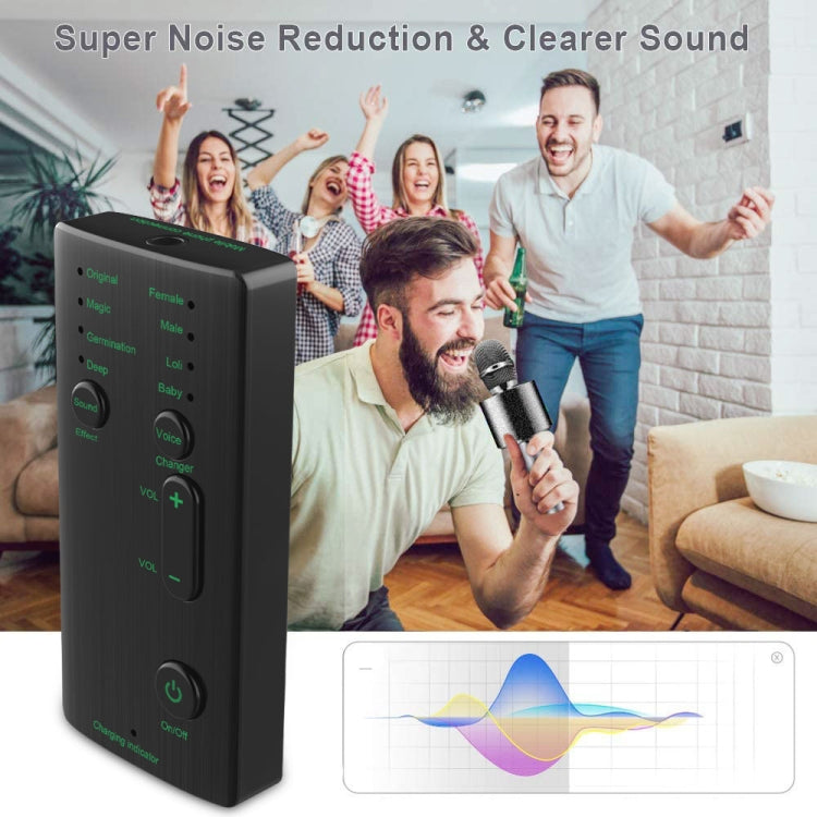 Mobile Phone Voice Changer Portable Sound Card Anchor Live Broadcast  K Song Game Voice Changer Mic Tool
