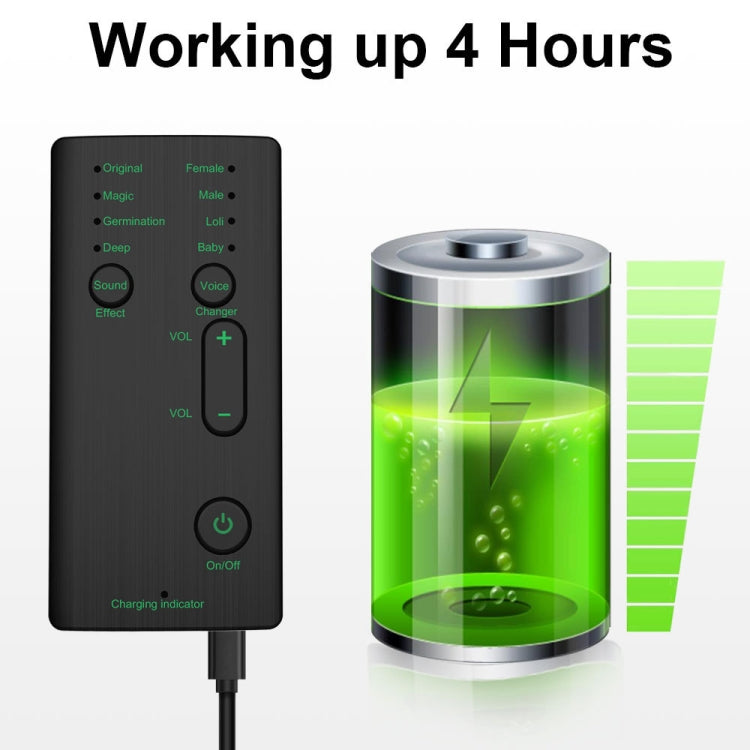 Mobile Phone Voice Changer Portable Sound Card Anchor Live Broadcast  K Song Game Voice Changer Mic Tool