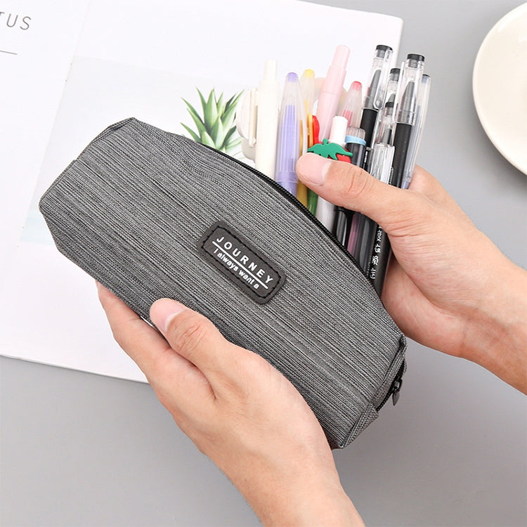 6 PCS Oxford Cloth Pencil Case Student Portable Horizontal Pattern Pencil Bag