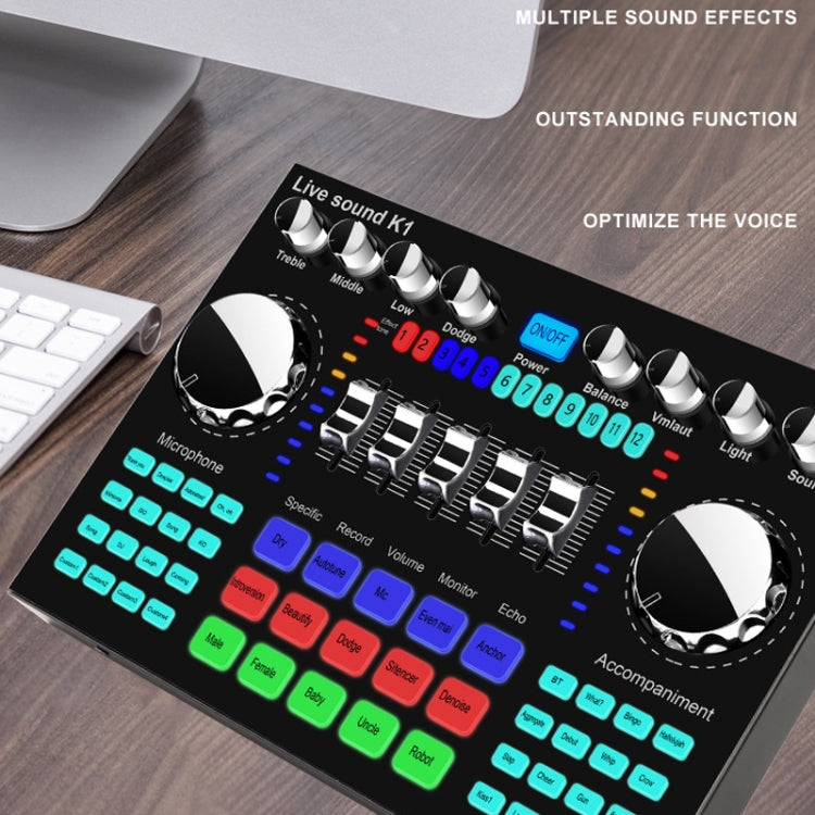 K1 Live Sound Card Set Mobile Phone Computer Universal Bluetooth Accompaniment Anchor K Song Sound Card