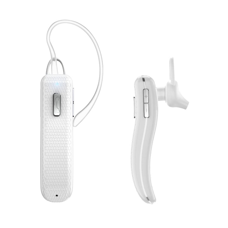 Single Ear Business Car Earhook Wireless Bluetooth Earphone(Fashion White)