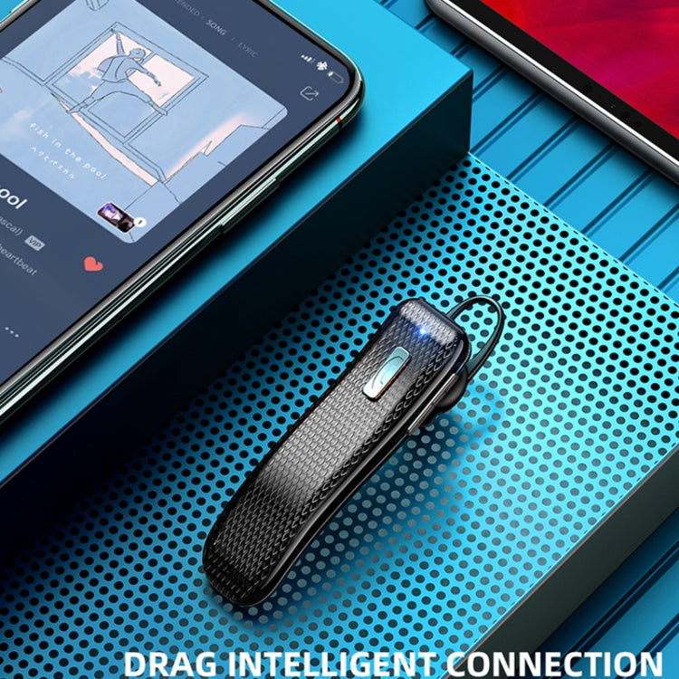 Single Ear Business Car Earhook Wireless Bluetooth Earphone(Fashion White)