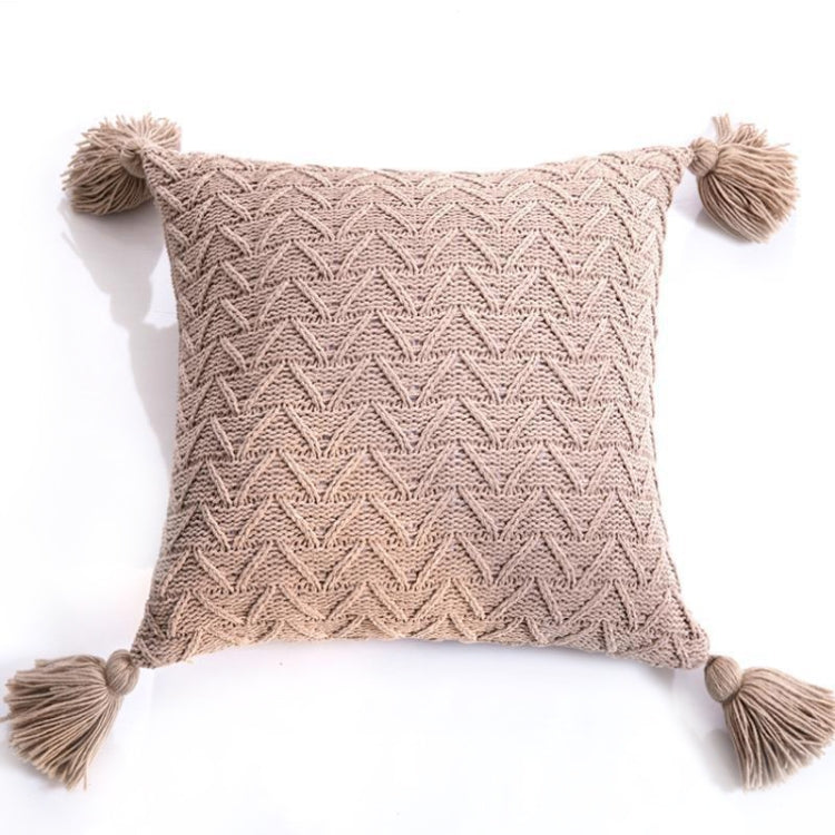 Home Accessories Knitted Pillowcase Without Core, Size: 45 x 45 cm