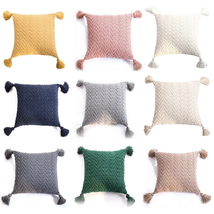 Home Accessories Knitted Pillowcase Without Core, Size: 45 x 45 cm