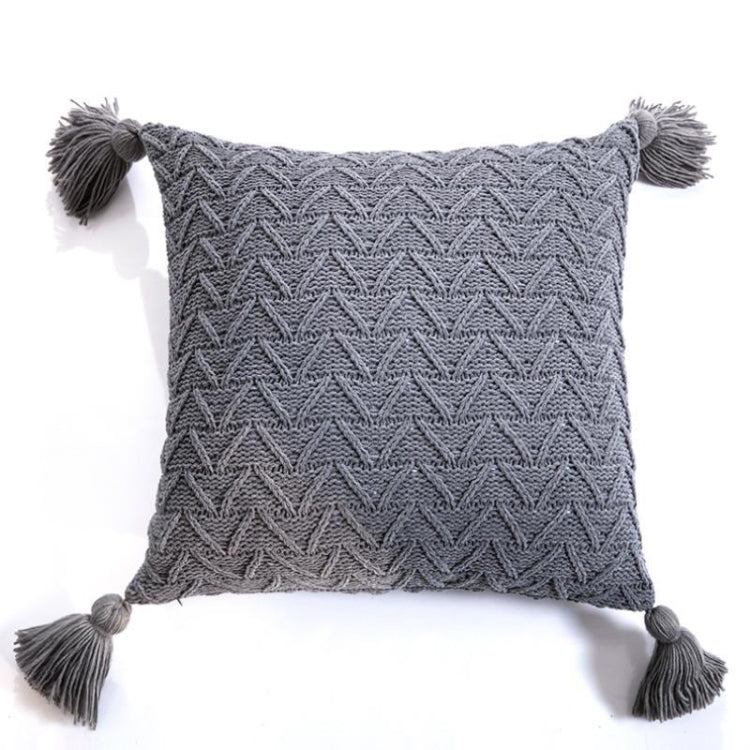 Home Accessories Knitted Pillowcase Without Core, Size: 45 x 45 cm