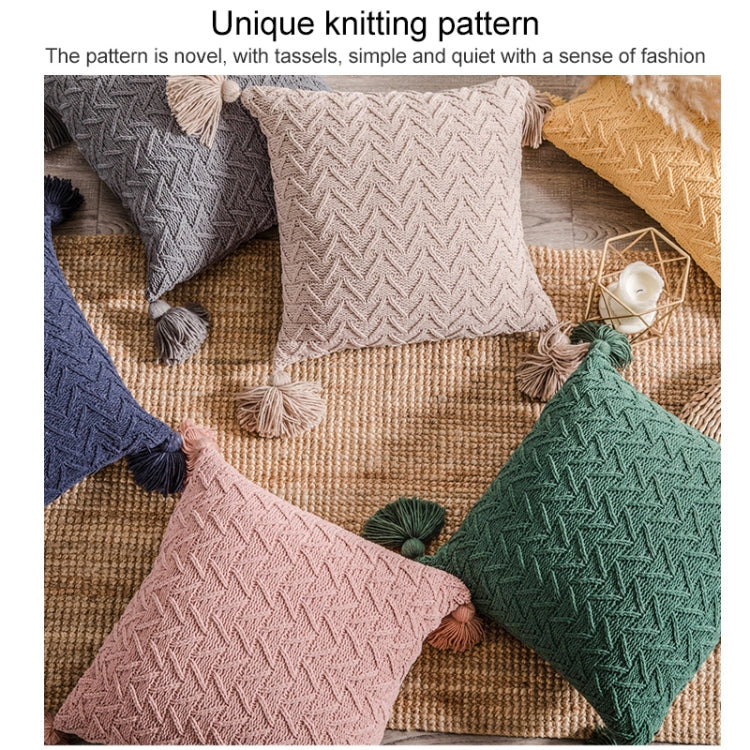 Home Accessories Knitted Pillowcase Without Core, Size: 45 x 45 cm