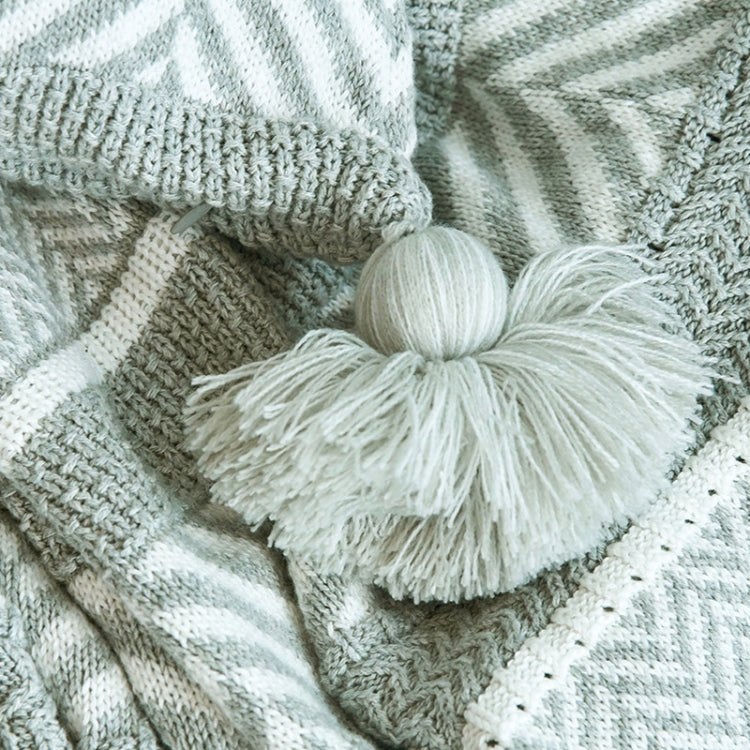 Home Furnishing Accessories Autumn and Winter Cotton Jacquard Knitted Pillowcase Without Core, Dimensions: 45x45cm(Gray)