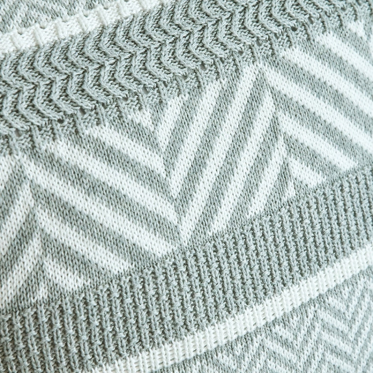 Home Furnishing Accessories Autumn and Winter Cotton Jacquard Knitted Pillowcase Without Core, Dimensions: 45x45cm(Gray)