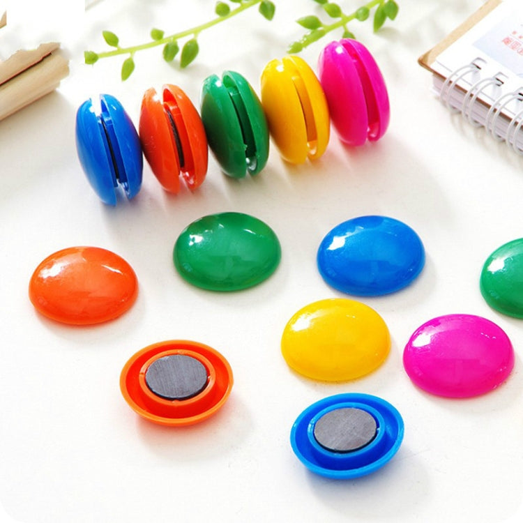 20 PCS Colorful Round Multi-function Refrigerator Magnetic Stickers, Random Color Delivery
