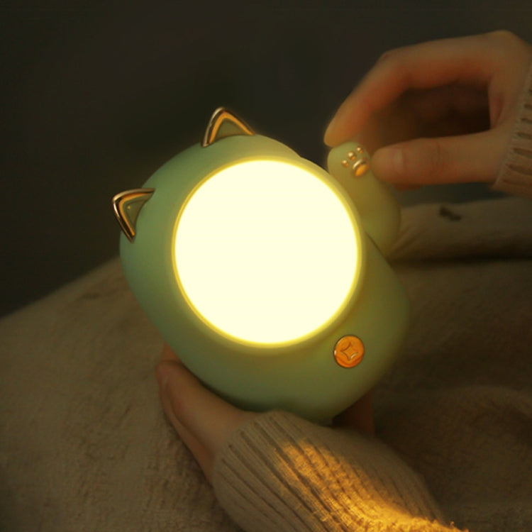 Lucky Cat Night Light USB Infinite Dimming LED Bedroom Nursing Bedside Lamp