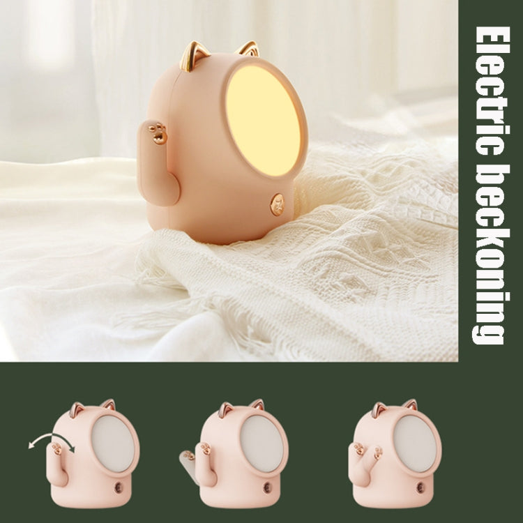 Lucky Cat Night Light USB Infinite Dimming LED Bedroom Nursing Bedside Lamp