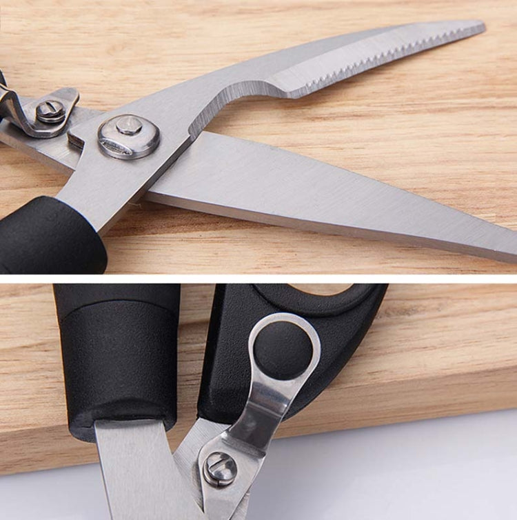 2 PCS Multifunctional Kitchen Scissors Chicken Bone Scissors Stainless Steel Strong Scissors