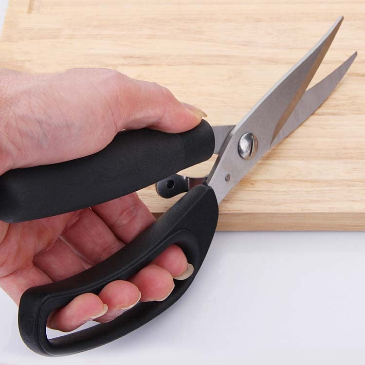 2 PCS Multifunctional Kitchen Scissors Chicken Bone Scissors Stainless Steel Strong Scissors