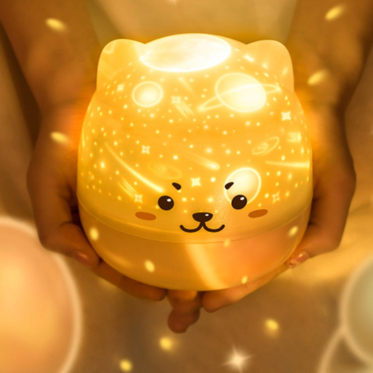 Children Starry Sky Projection Lamp USB Rotating LED Night Light Music Box Chargeable Sleeping Light