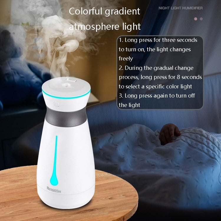 Mini Night Light Humidifier Car Office Desktop USB Rechargeable Portable Purifier Air Humidifier
