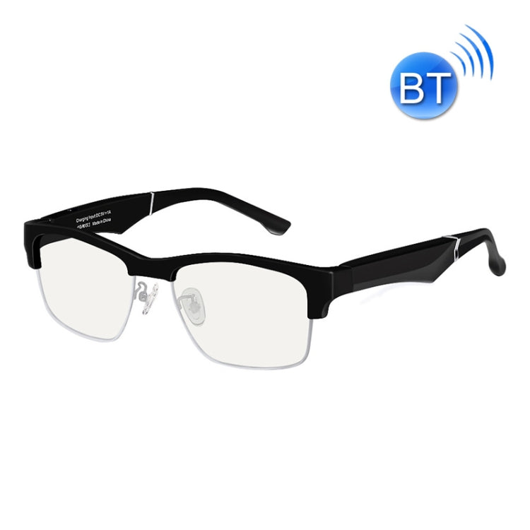 Anti-Blue Light Sports Wireless Stereo Smart Bluetooth Glasses Earphone, Colour: K2 Transparent Black Silver