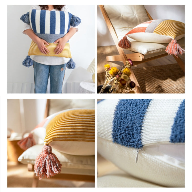 Home Furnishing Decoration Textile Throw Pillow Knitted Sofa Cushion Cover Without Core, Size: 45x 45 cm