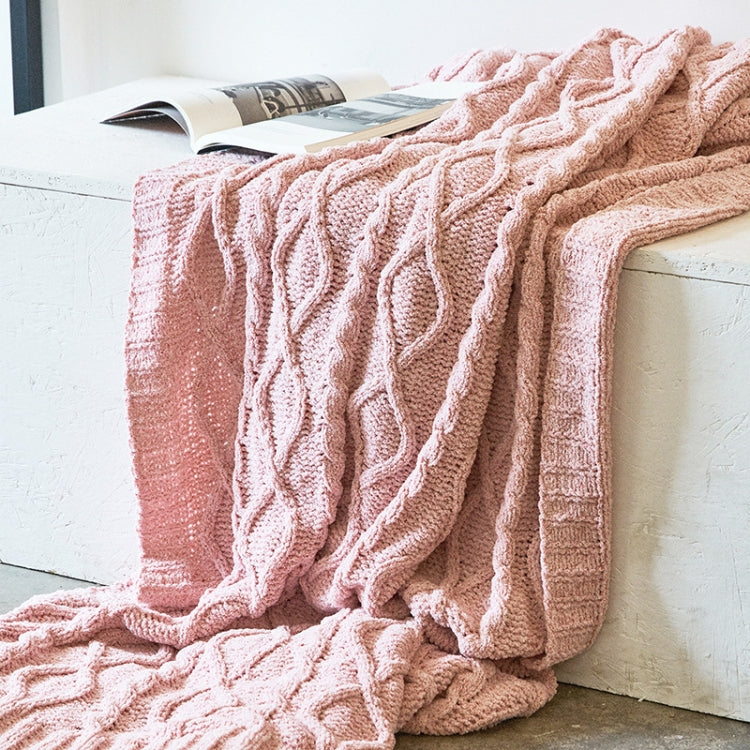 Home Soft Decoration Chenille Knitted Leisure Blanket Sofa Air Conditioning Blanket Car Blanket, Dimensions: 130x180cm