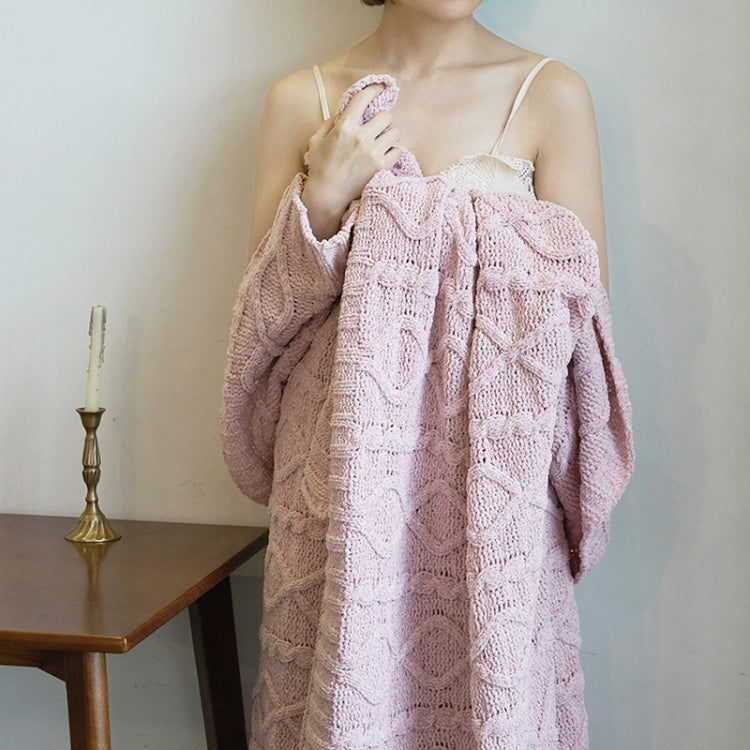 Home Soft Decoration Chenille Knitted Leisure Blanket Sofa Air Conditioning Blanket Car Blanket, Dimensions: 130x180cm