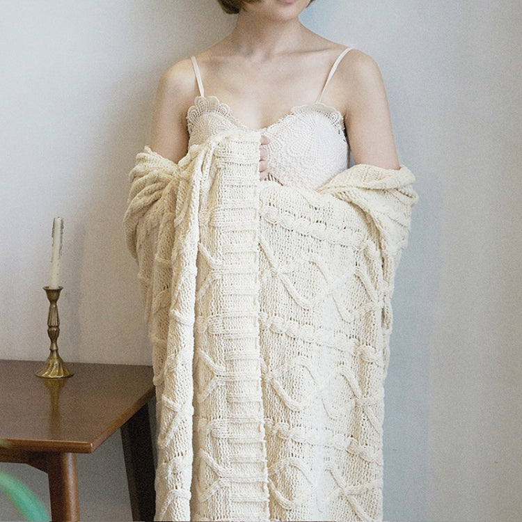 Home Soft Decoration Chenille Knitted Leisure Blanket Sofa Air Conditioning Blanket Car Blanket, Dimensions: 130x180cm