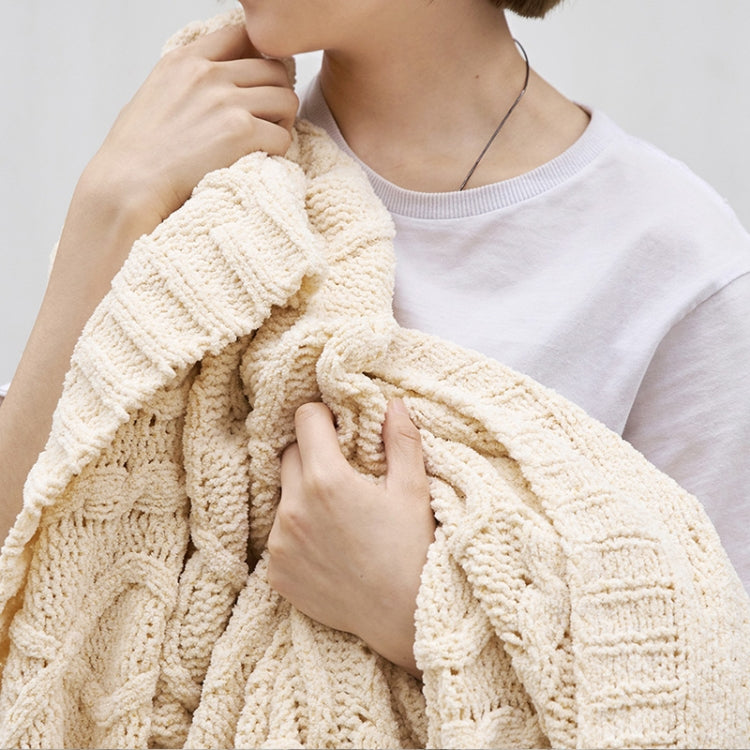 Home Soft Decoration Chenille Knitted Leisure Blanket Sofa Air Conditioning Blanket Car Blanket, Dimensions: 130x180cm