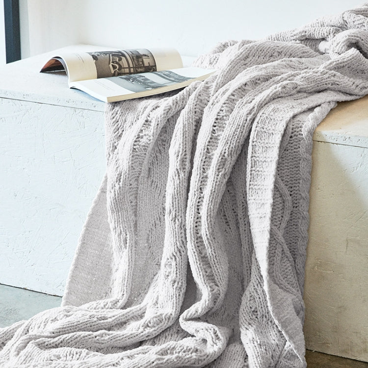 Home Soft Decoration Chenille Knitted Leisure Blanket Sofa Air Conditioning Blanket Car Blanket, Dimensions: 130x180cm