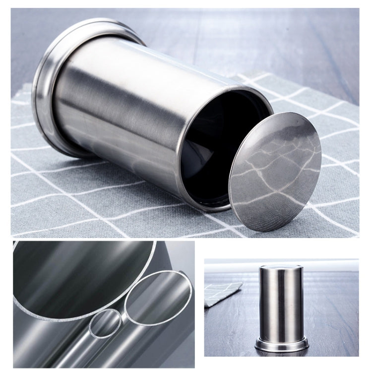 2 PCS Push-Type Toothpick Box Automatic Pop-Up Stainless Steel Dustproof Toothpick Holder
