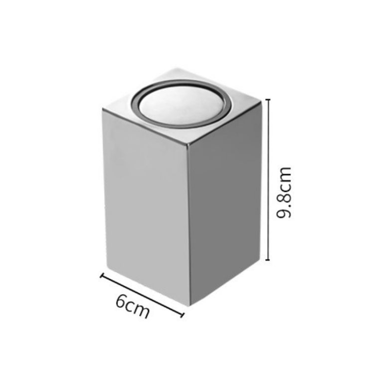 Push-Type Stainless Steel Toothpick Holder Portable Automatic Pop-Up Toothpick Storage Box(Square)