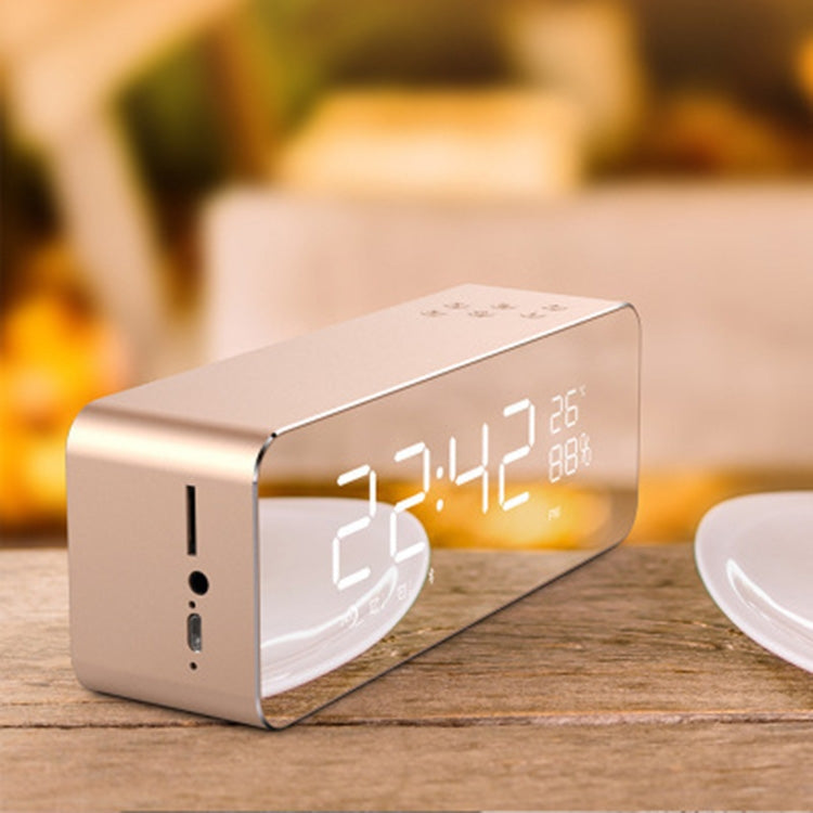 S1 Temperature Audio Steel Cannon Metal High Volume Card Car Bluetooth Speaker with Clock