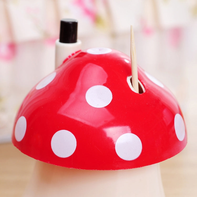 10 PCS Home Restaurant Toothpick Holder Cute Mushroom Shape Push-Type Automatic Toothpick Holder Random Colour