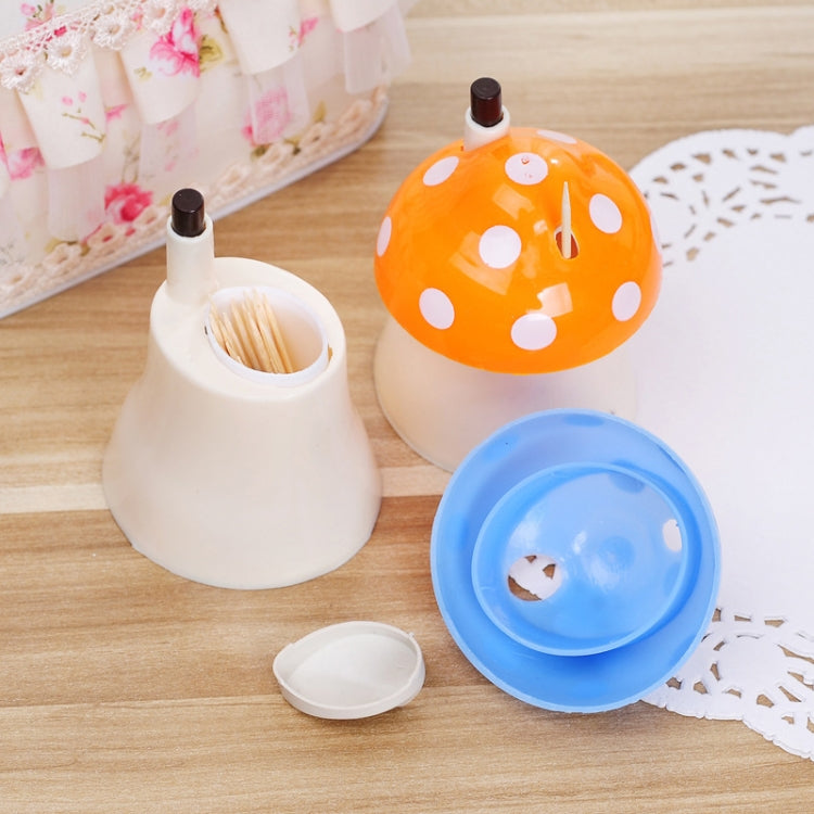 10 PCS Home Restaurant Toothpick Holder Cute Mushroom Shape Push-Type Automatic Toothpick Holder Random Colour