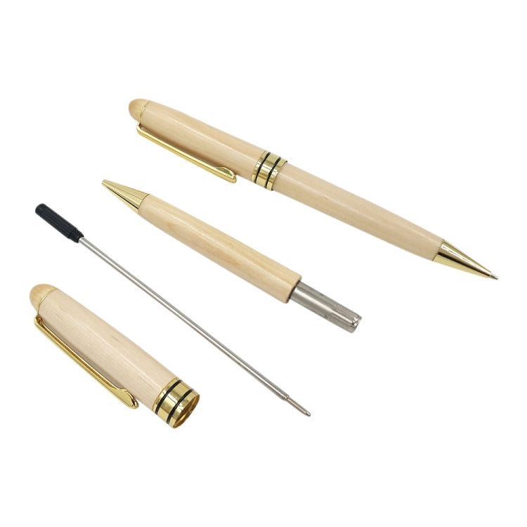 Creative Maple Pen Set with Wooden Pen Box Student Stationery Office Gifts, Style:Signing Pen+Ballpoint Pen+Pen Box