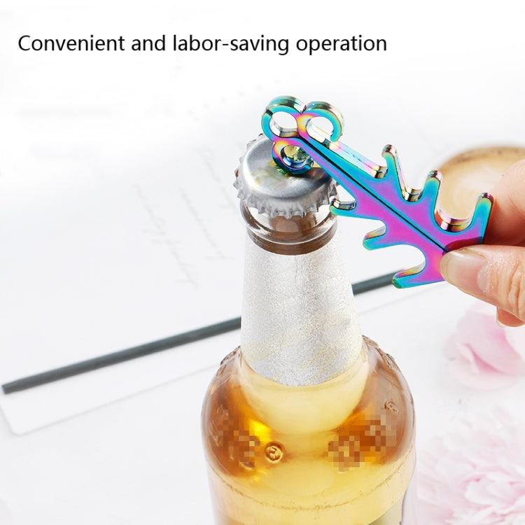 4 PCS Multifunctional Bottle Opener Magnetic Convenient Mobile Phone Holder Fixed Bracket Pendant Color Random Deilvery