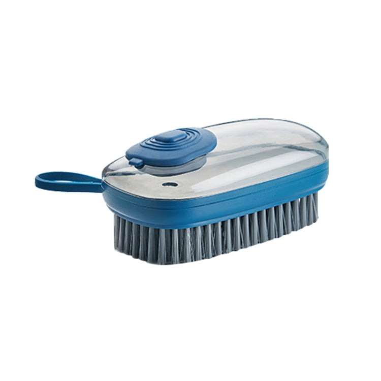 2 PCS Pot Washing Brush Kitchen Household Brush Cleaning Brush Automatic Liquid Addition Shoe Brush(Dark Blue)