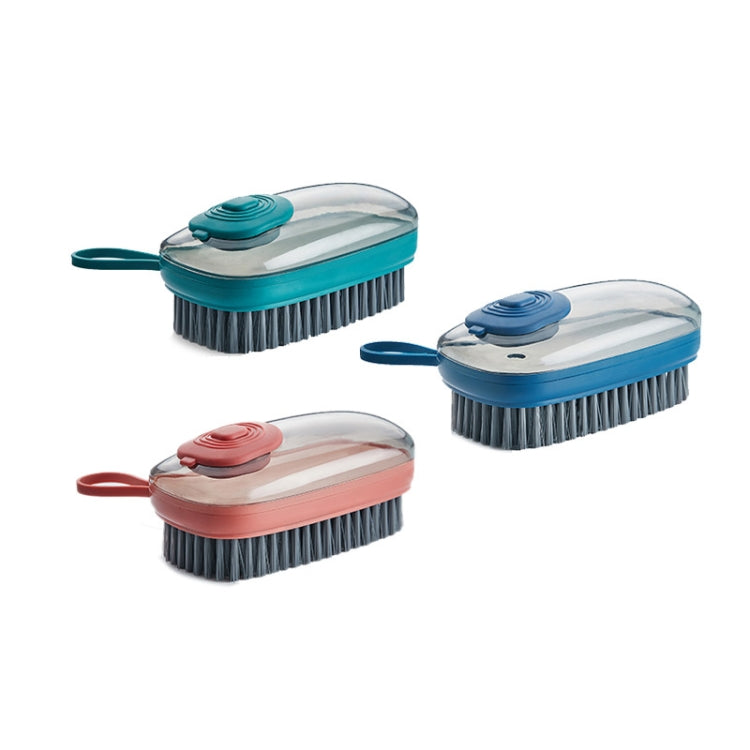 2 PCS Pot Washing Brush Kitchen Household Brush Cleaning Brush Automatic Liquid Addition Shoe Brush(Dark Blue)