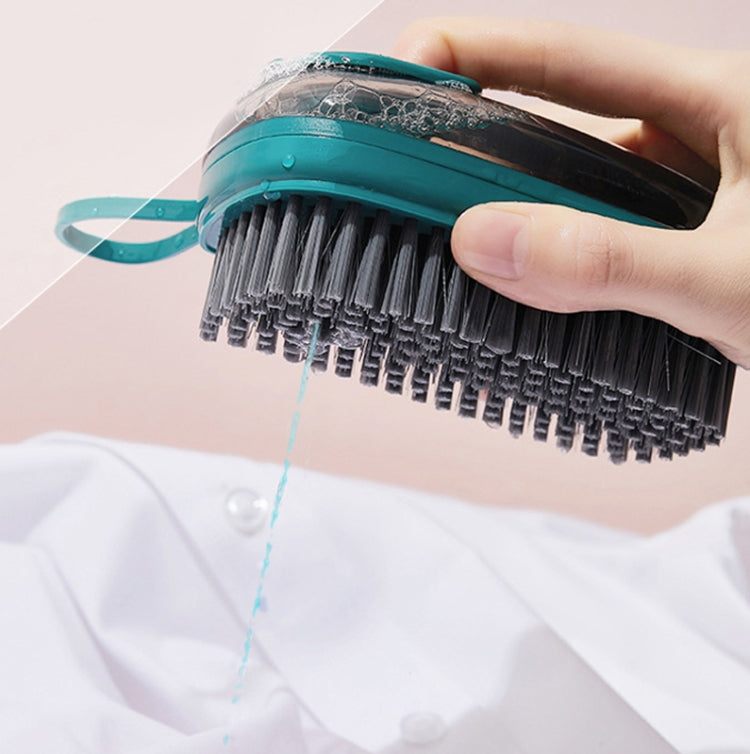 2 PCS Pot Washing Brush Kitchen Household Brush Cleaning Brush Automatic Liquid Addition Shoe Brush(Dark Blue)
