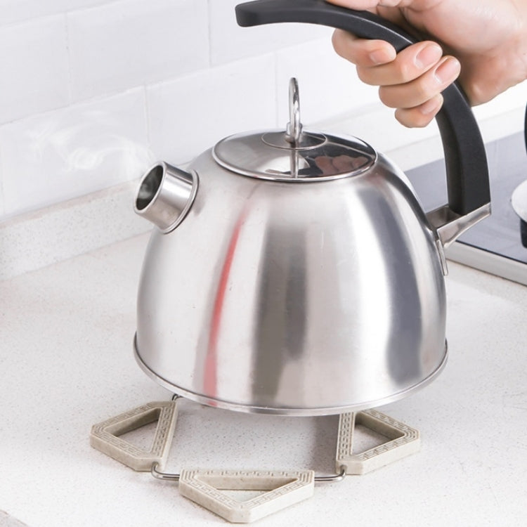 3 PCS Wheat Fiber Foldable Thick Non-Slip Insulation Pad Home Table Anti-Scalding Casserole Coaster, Shape: Heart-shaped
