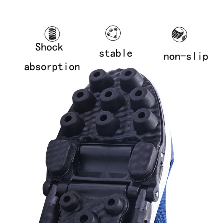 Mechanical Run-up Spring Shoes Outdoor Sports Shock Absorption Anti-Slip Running Shoes, Size: 42(Black)