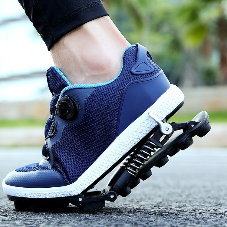 Mechanical Run-up Spring Shoes Outdoor Sports Shock Absorption Anti-Slip Running Shoes, Size: 44