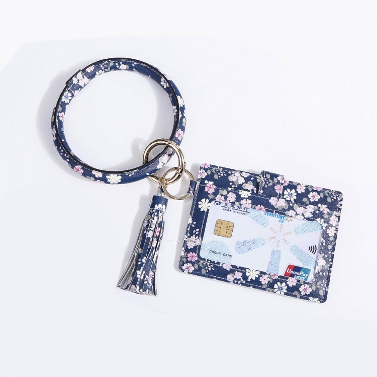 2 PCS PU Leather Wrist Keychain Multi-Layer Card Holder Coin Purse