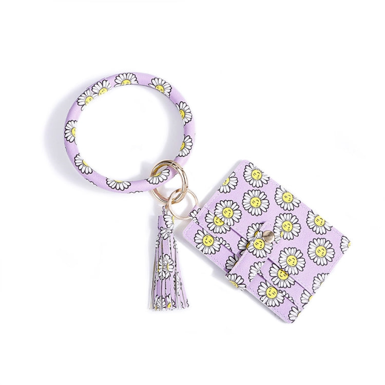 2 PCS PU Leather Wrist Keychain Multi-Layer Card Holder Coin Purse