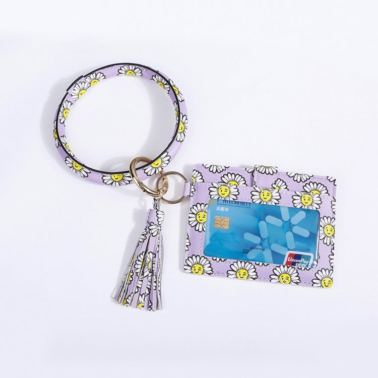 2 PCS PU Leather Wrist Keychain Multi-Layer Card Holder Coin Purse