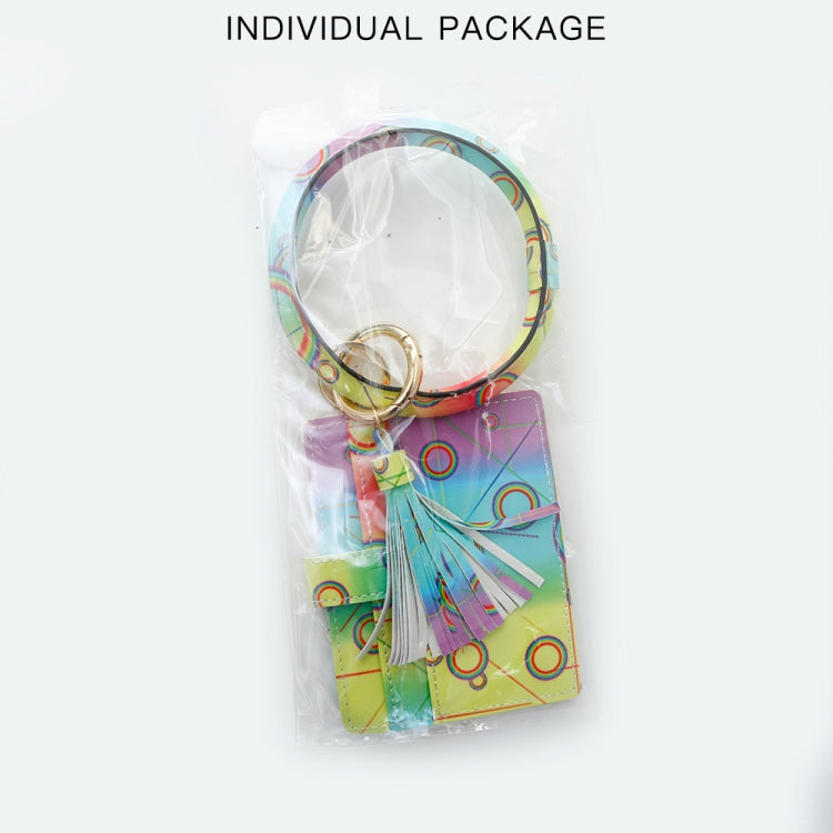 2 PCS PU Leather Wrist Keychain Multi-Layer Card Holder Coin Purse