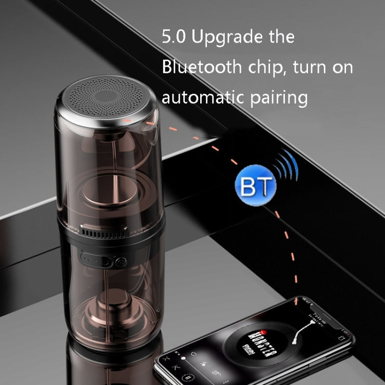D08S TWS Transparent Night Light Square Dance Bluetooth Speaker Outdoor Portable Magnetic Speaker, Colour: Single Speaker
