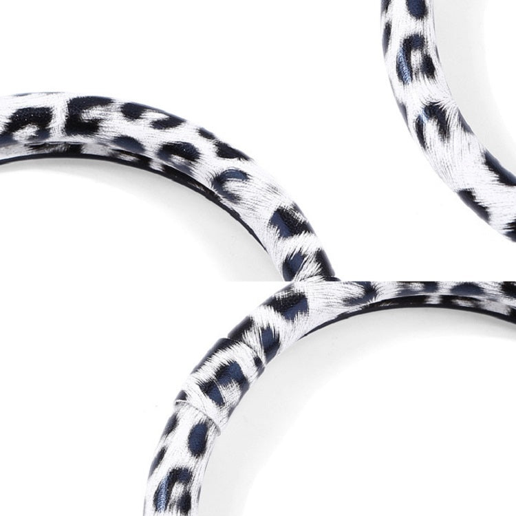 PU Tassel Leopard Print Bracelet Keychain