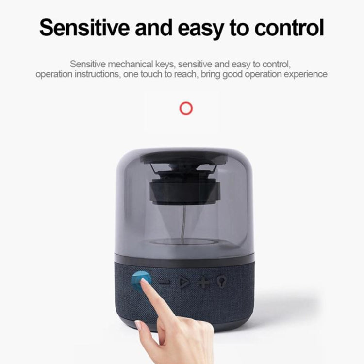 JY02 TWS Colorful Bluetooth Speaker Crystal Portable Wireless Transparent LED Light Mini Speaker